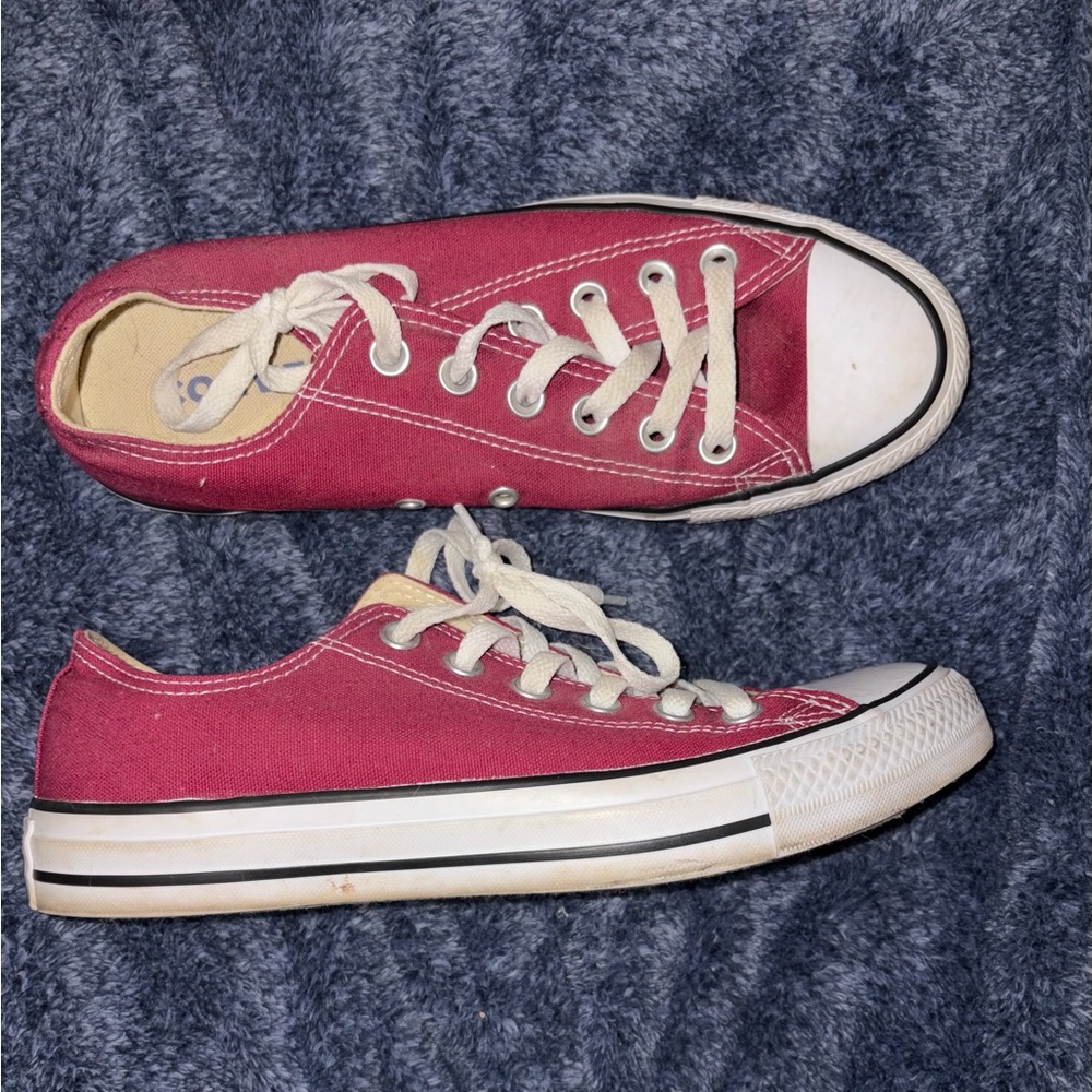 Classic Maroon Red Canvas Sneakers